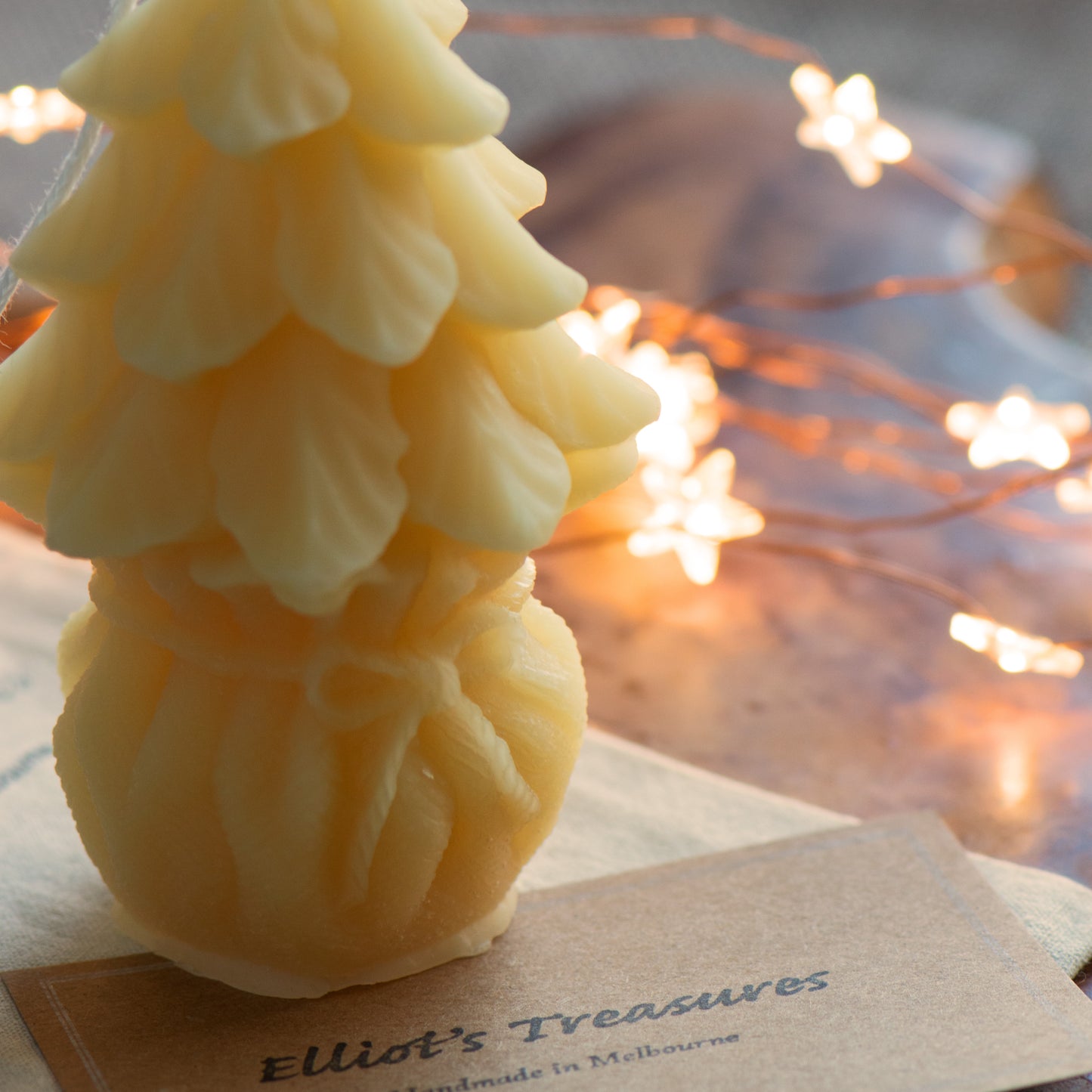 Santa's Sleigh Beeswax Candle