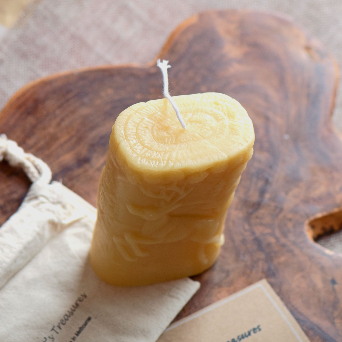 Wilderness Beeswax Pillar Candle