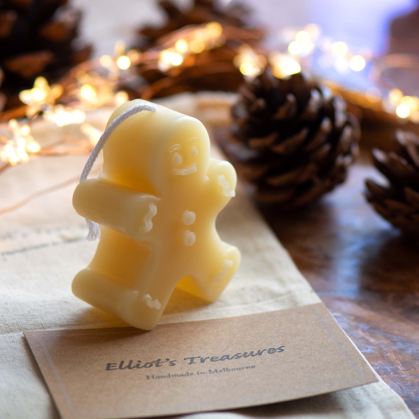 Gingerbread Man - Pure Beeswax Candle