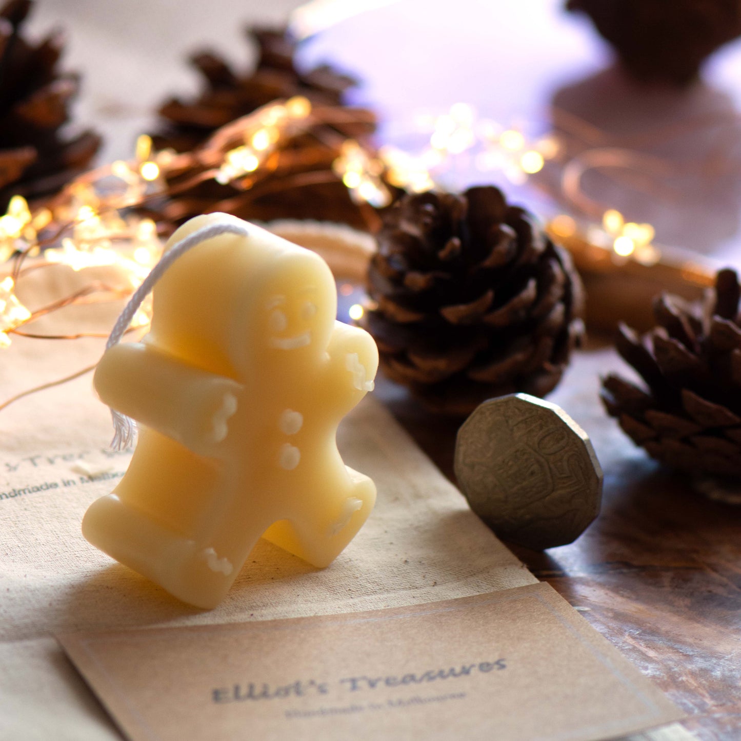 Gingerbread Man - Pure Beeswax Candle