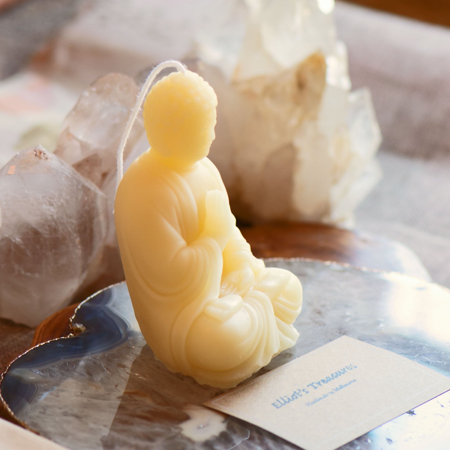 Buddha Beeswax Candle