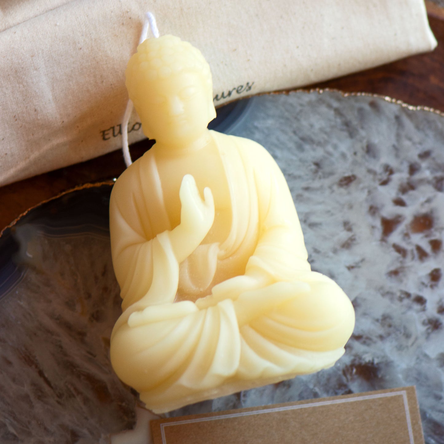 Buddha Beeswax Candle