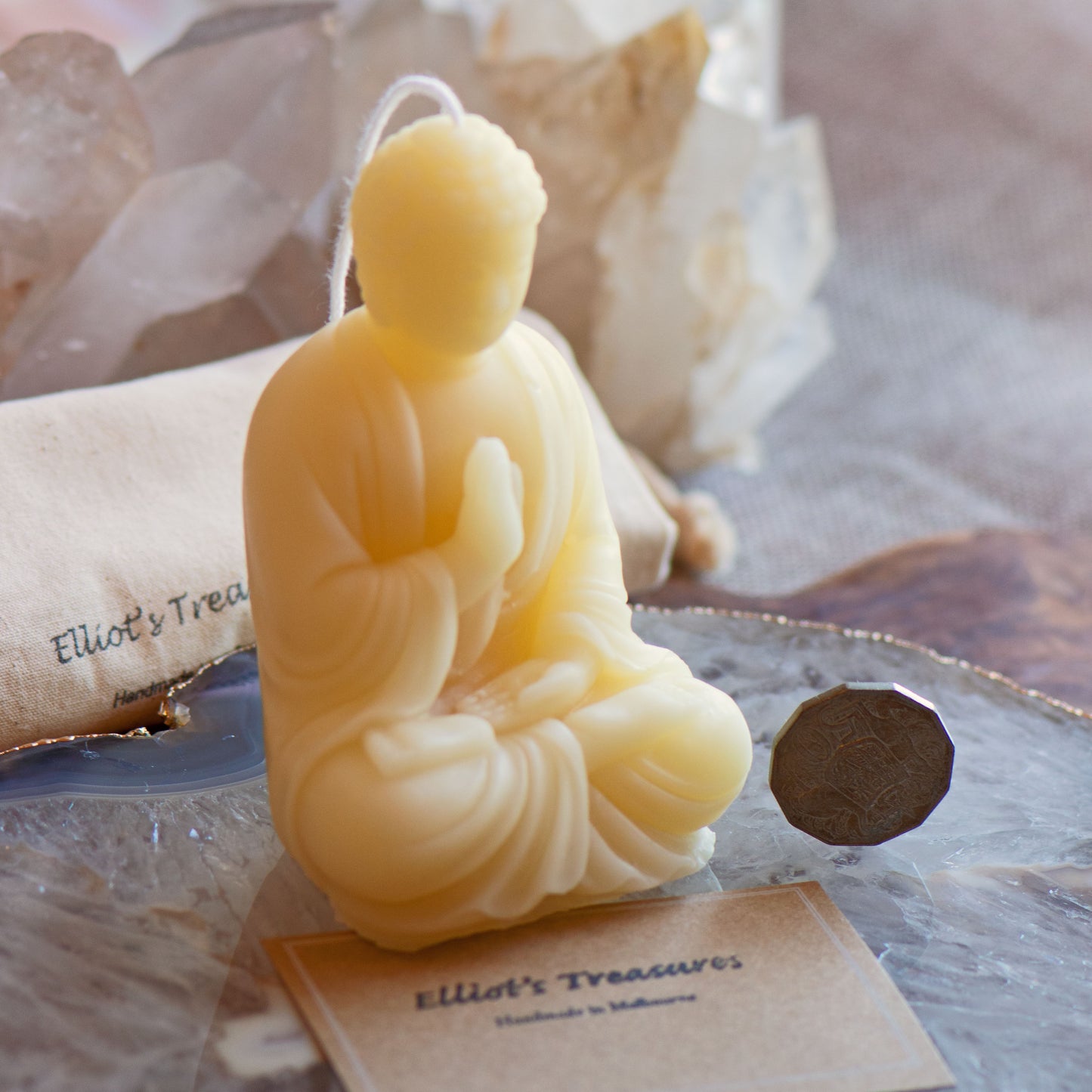 Buddha Beeswax Candle