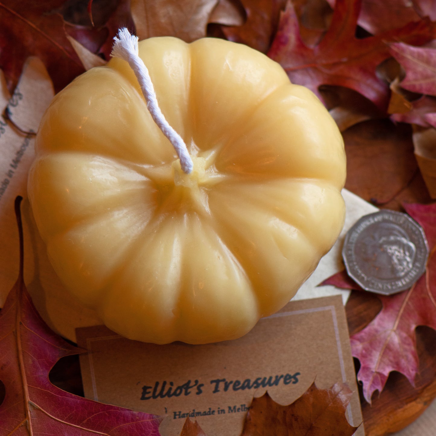 Cinderella Pumpkin - Pure Beeswax Candle