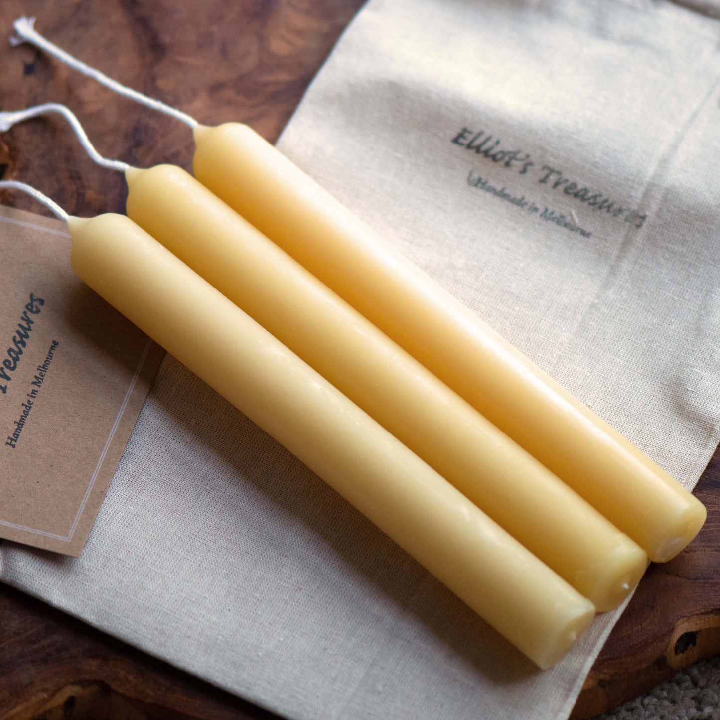 Beeswax Dinner Taper Candle - Single