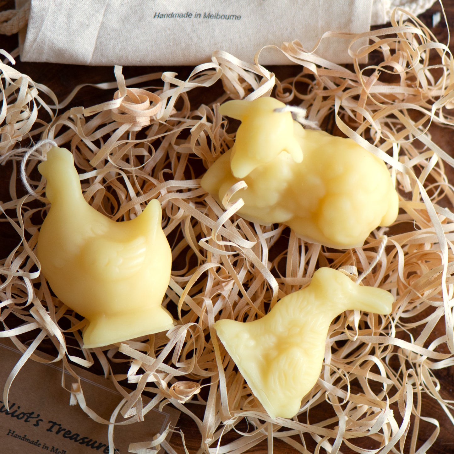 Easter Animals - Pure Beeswax Candles