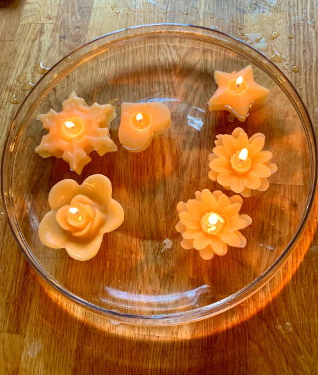 Floating Beeswax Candles