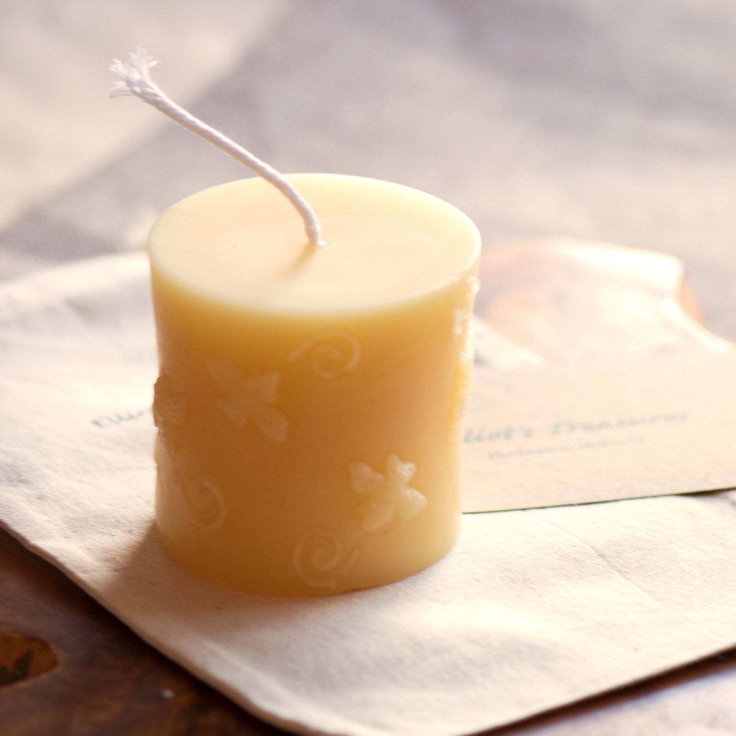 Honeybee Pillar Beeswax Candle