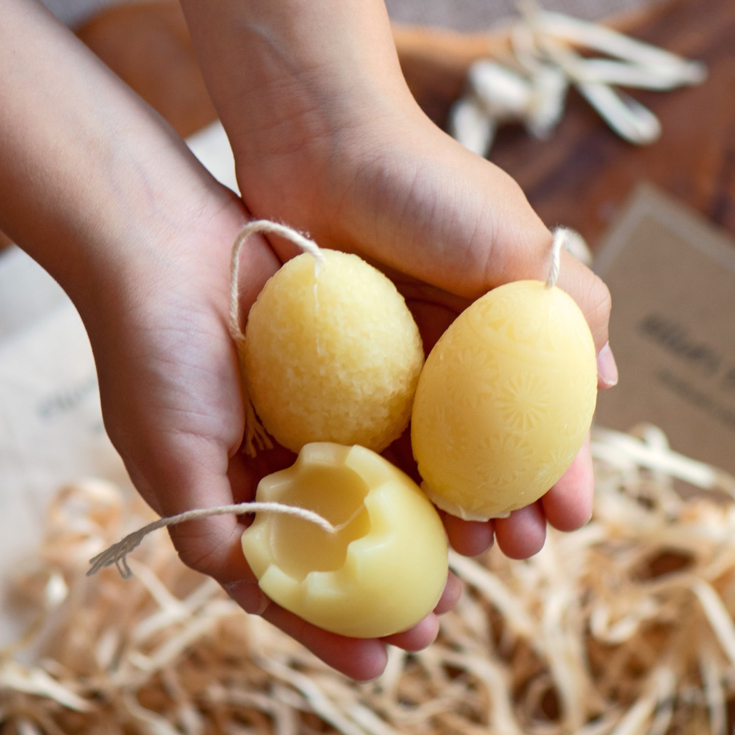 Mini Easter Eggs - Pure Beeswax Candles