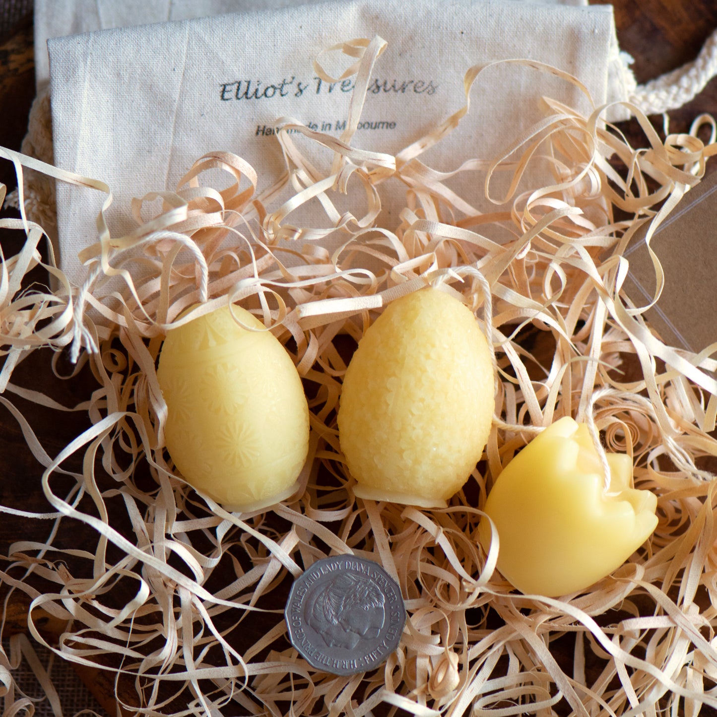 Mini Easter Eggs - Pure Beeswax Candles