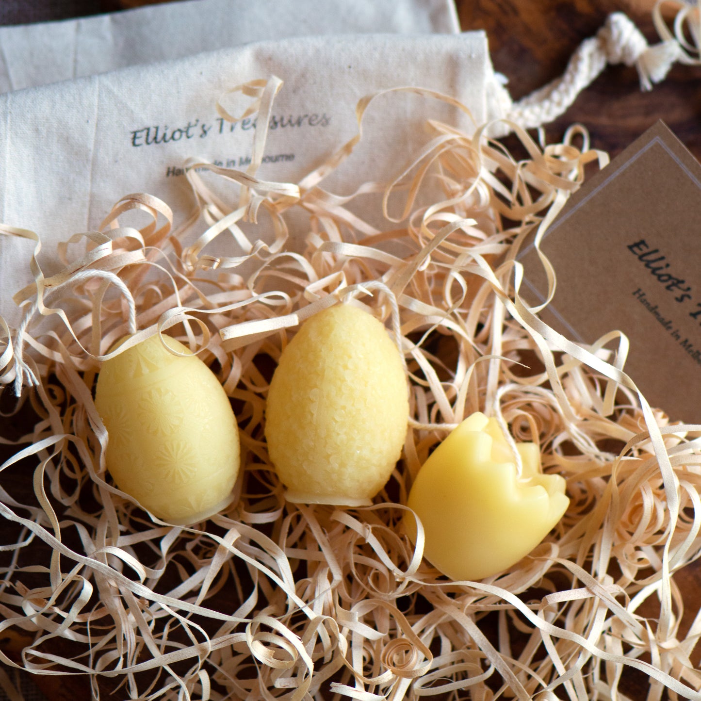 Mini Easter Eggs - Pure Beeswax Candles