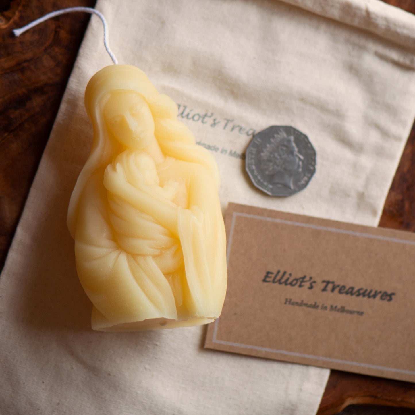 Mother & Baby Beeswax Candle