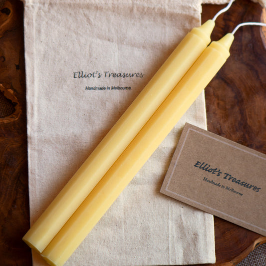 Octagon Taper Beeswax Candles