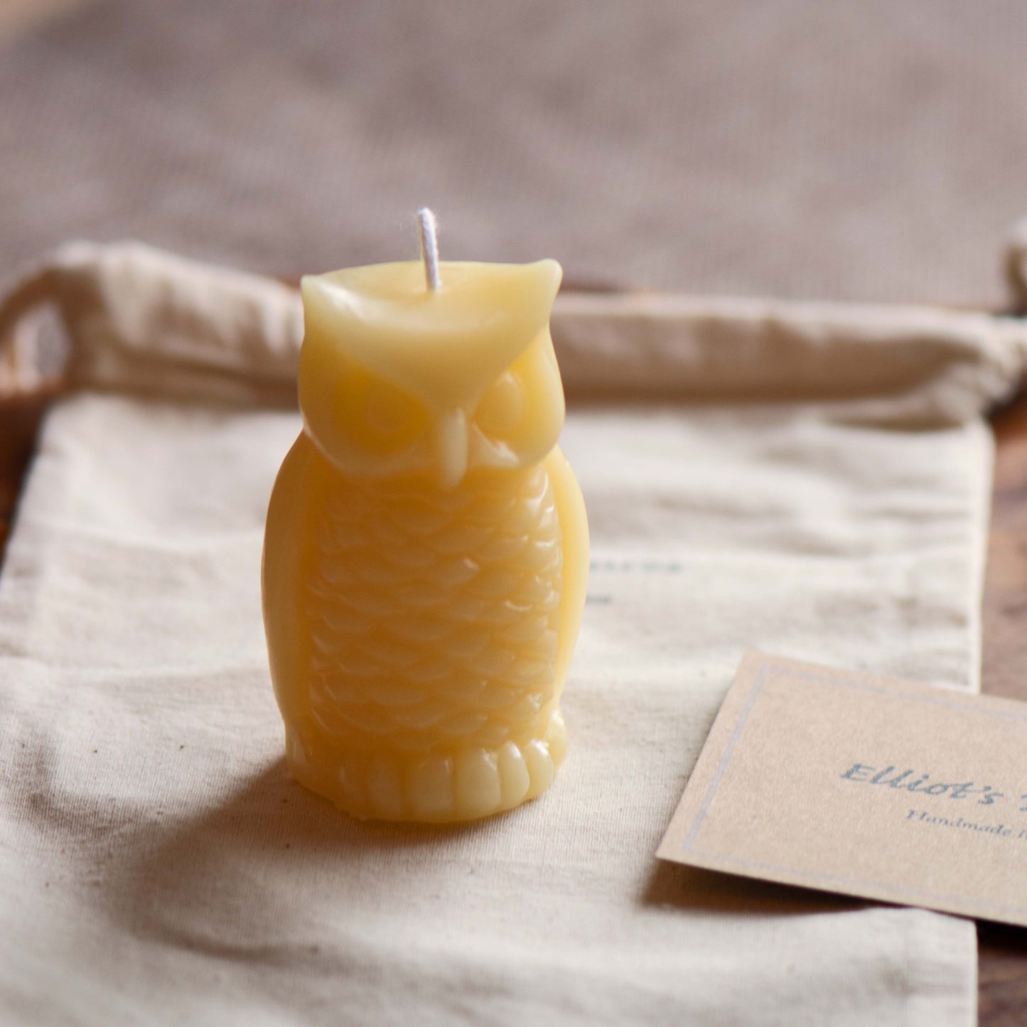 Owl Pure Beeswax Candle