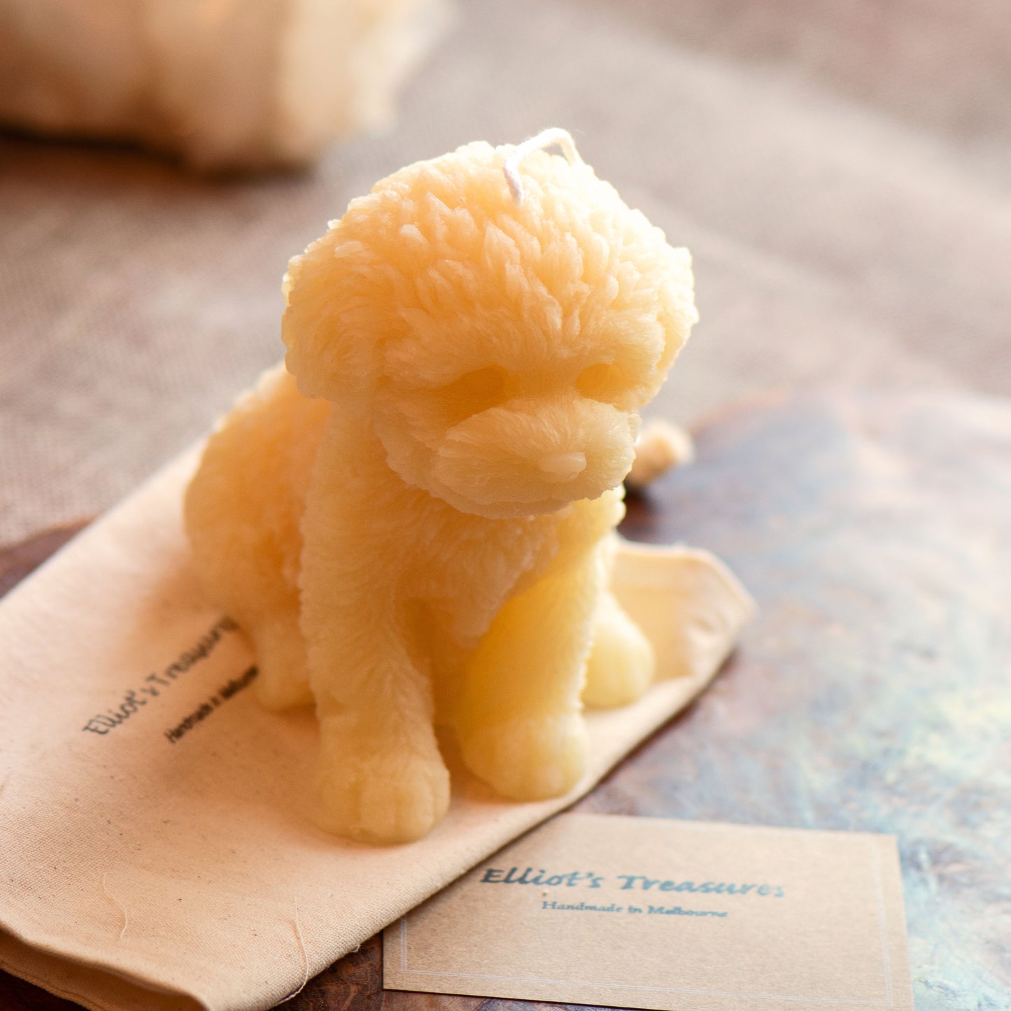 Puppy Beeswax Candle