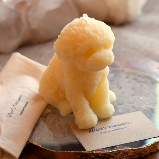 Puppy Beeswax Candle