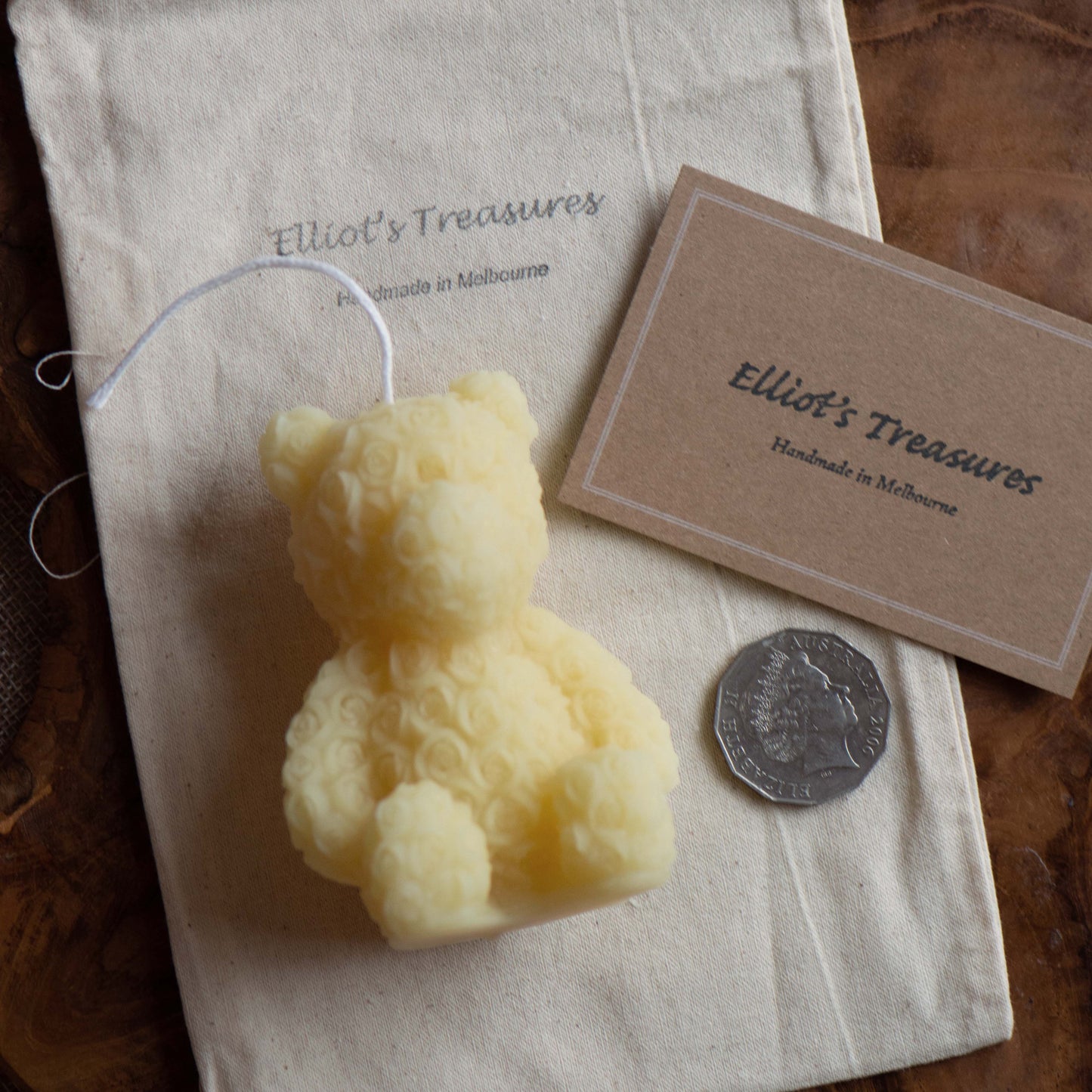 Rose Teddy Pure Beeswax Candle