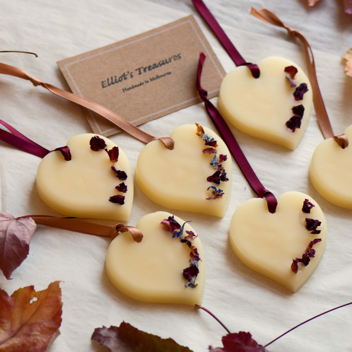 Scented Beeswax Hearts