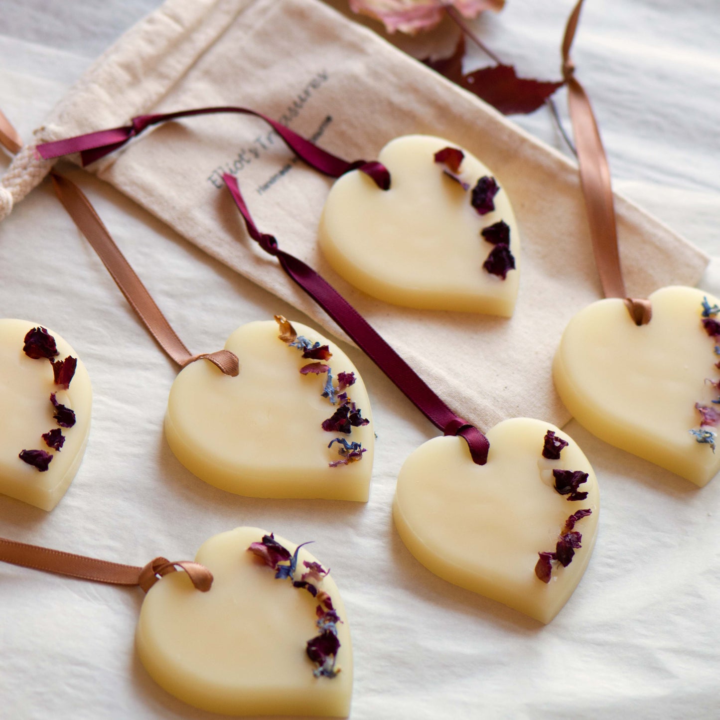 Scented Beeswax Hearts