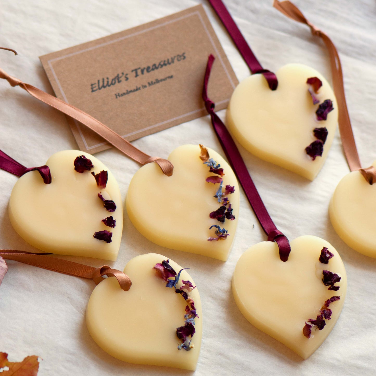 Scented Beeswax Hearts