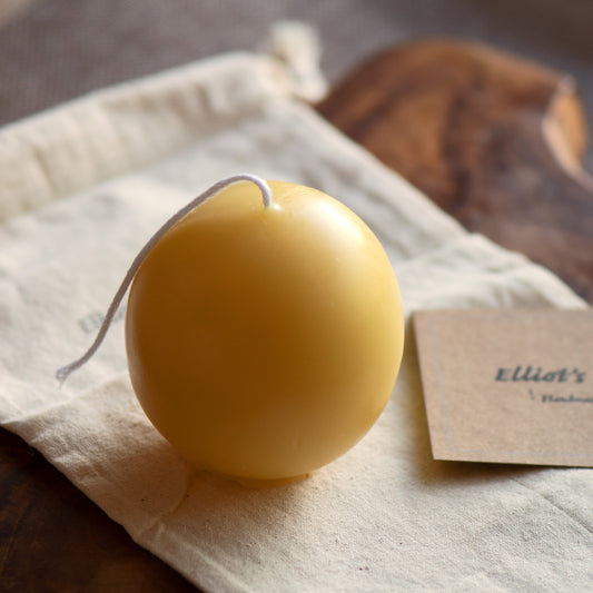 Simple Sphere Beeswax Candle