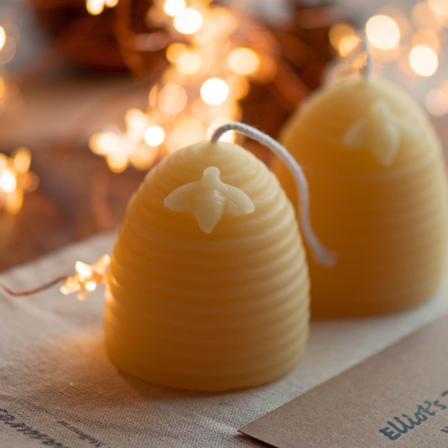 Mini Skep Beehive - Pure Beeswax Candle