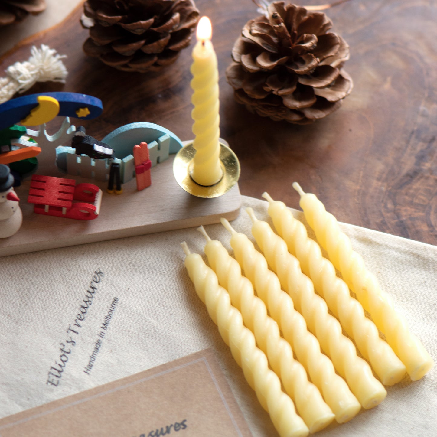 Spiral Beeswax Birthday Candles