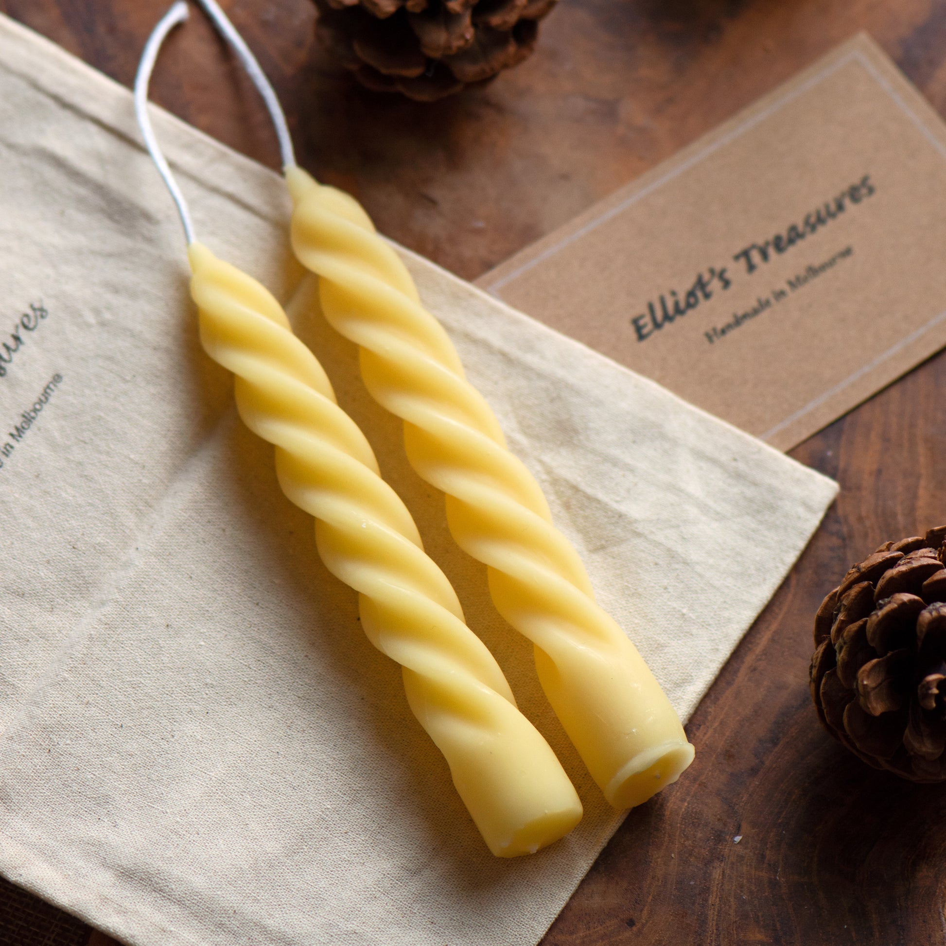 Spiral Taper Beeswax Candles