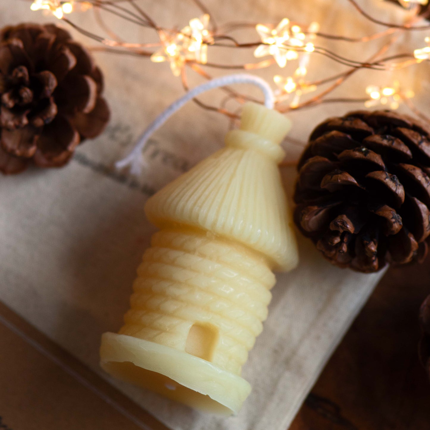 Straw Hive - Pure Beeswax Candle