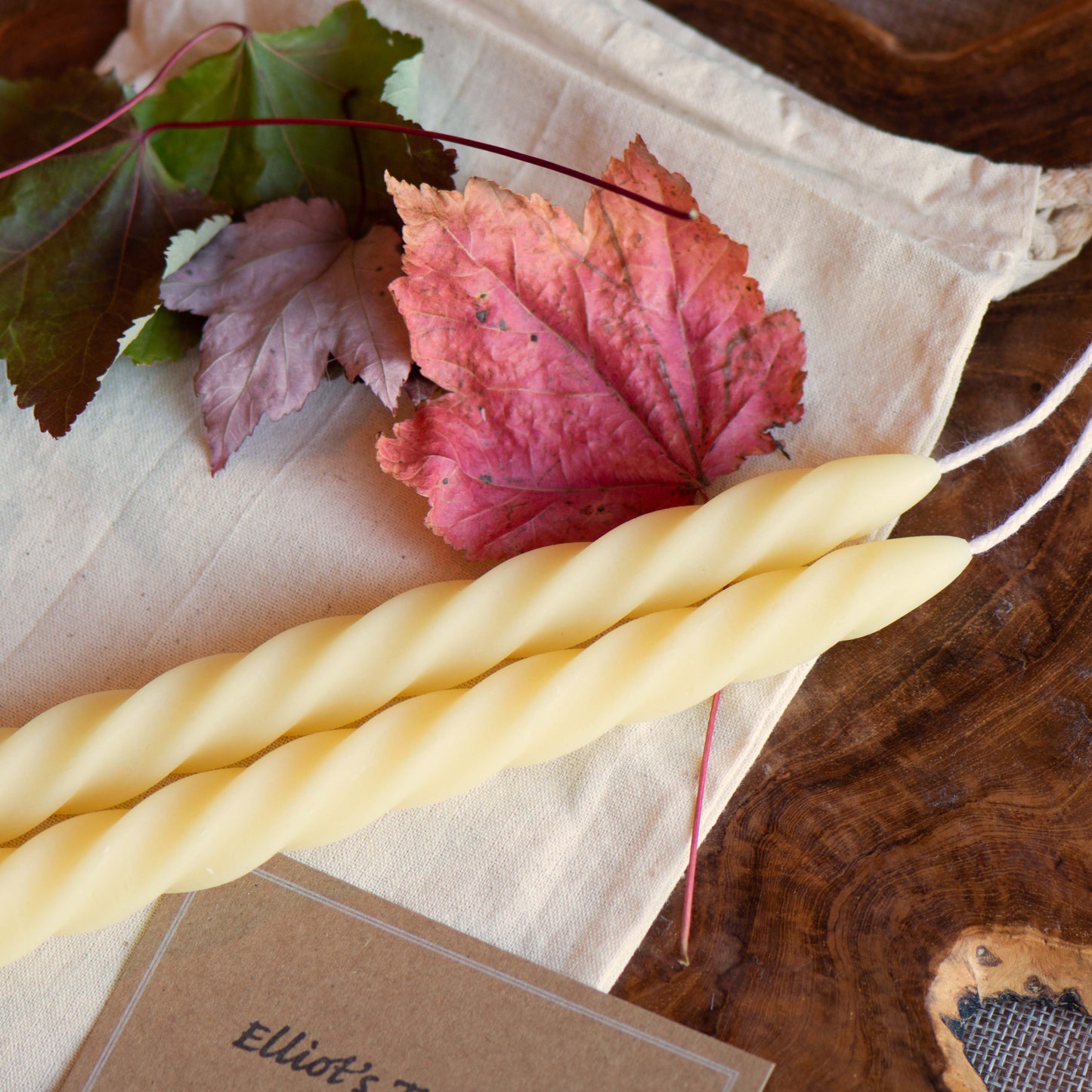 Tall Spiral Taper Beeswax Candles