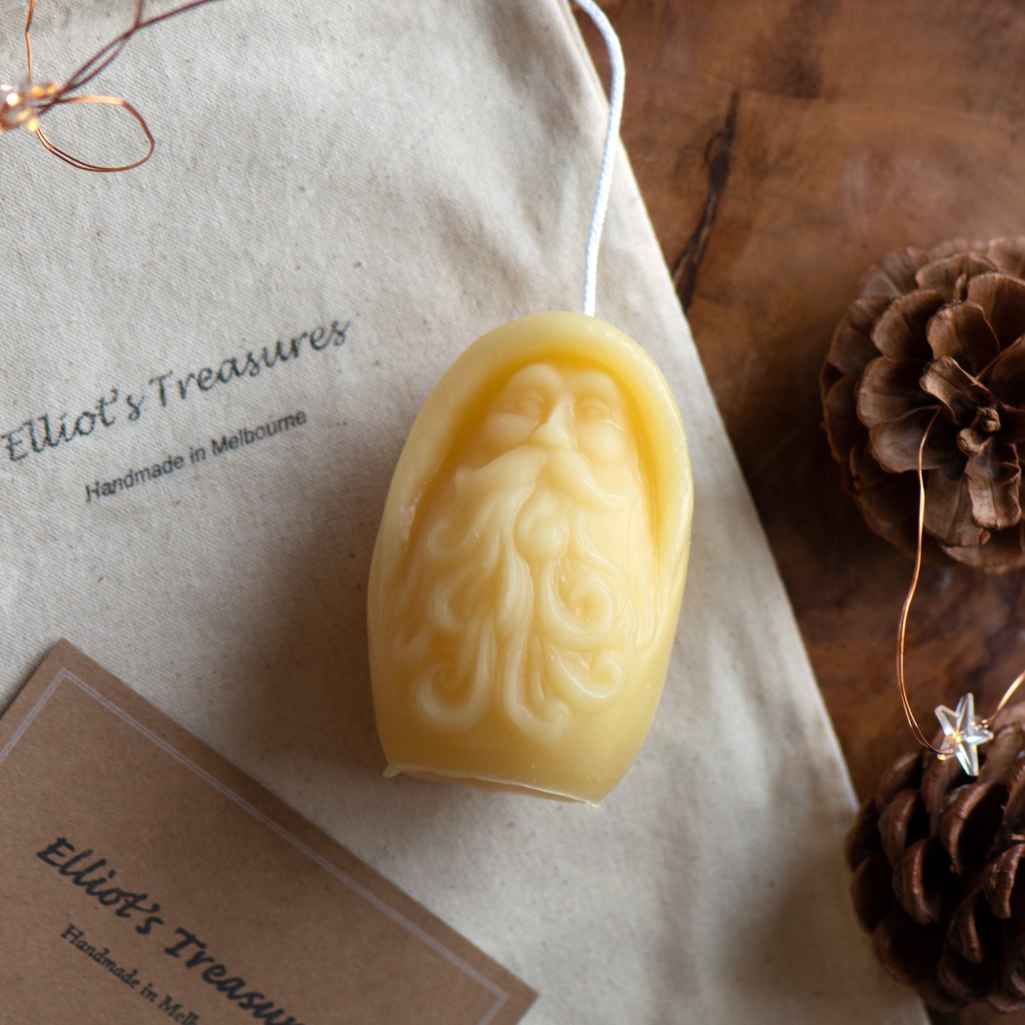 Winter Man Beeswax Candle