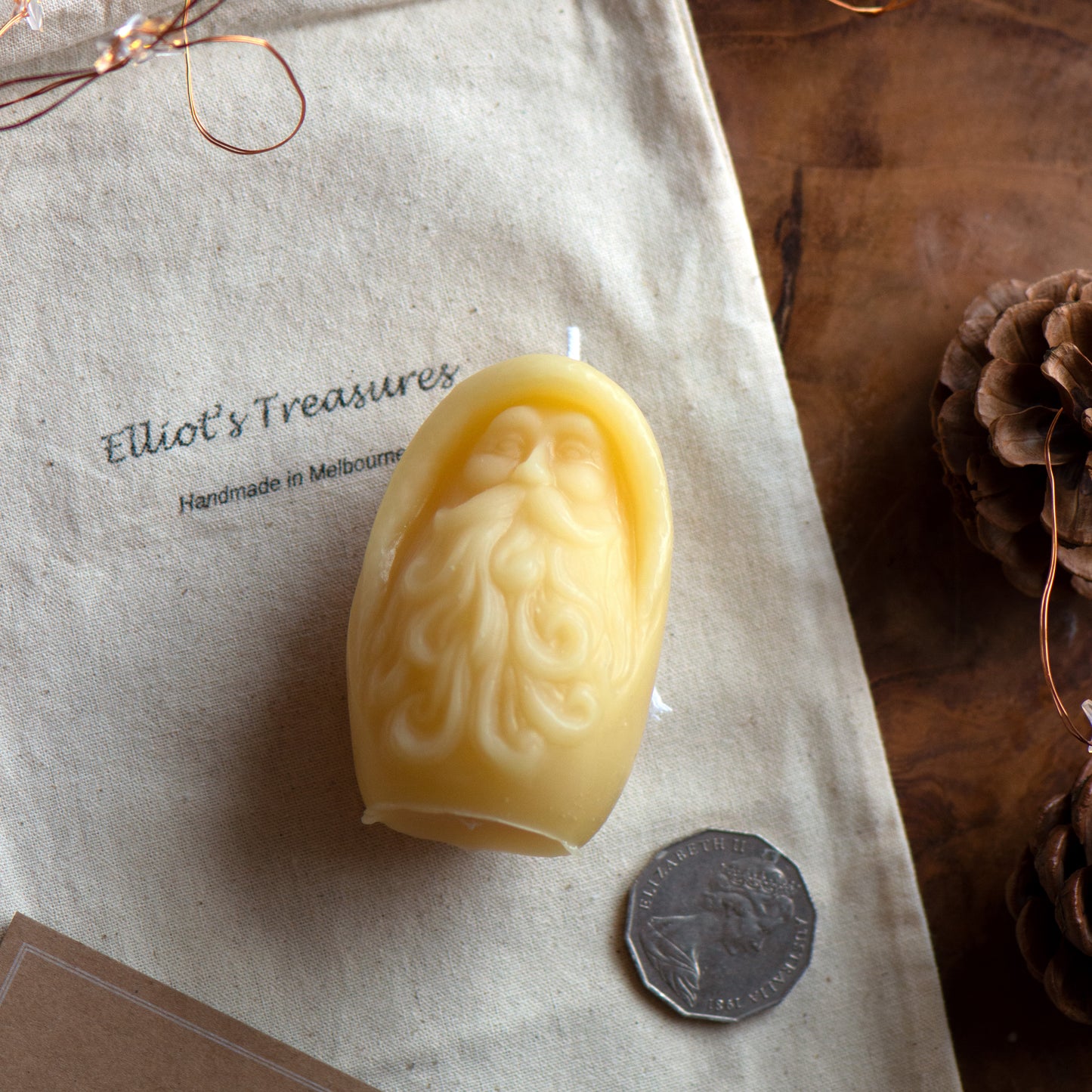 Winter Man Beeswax Candle