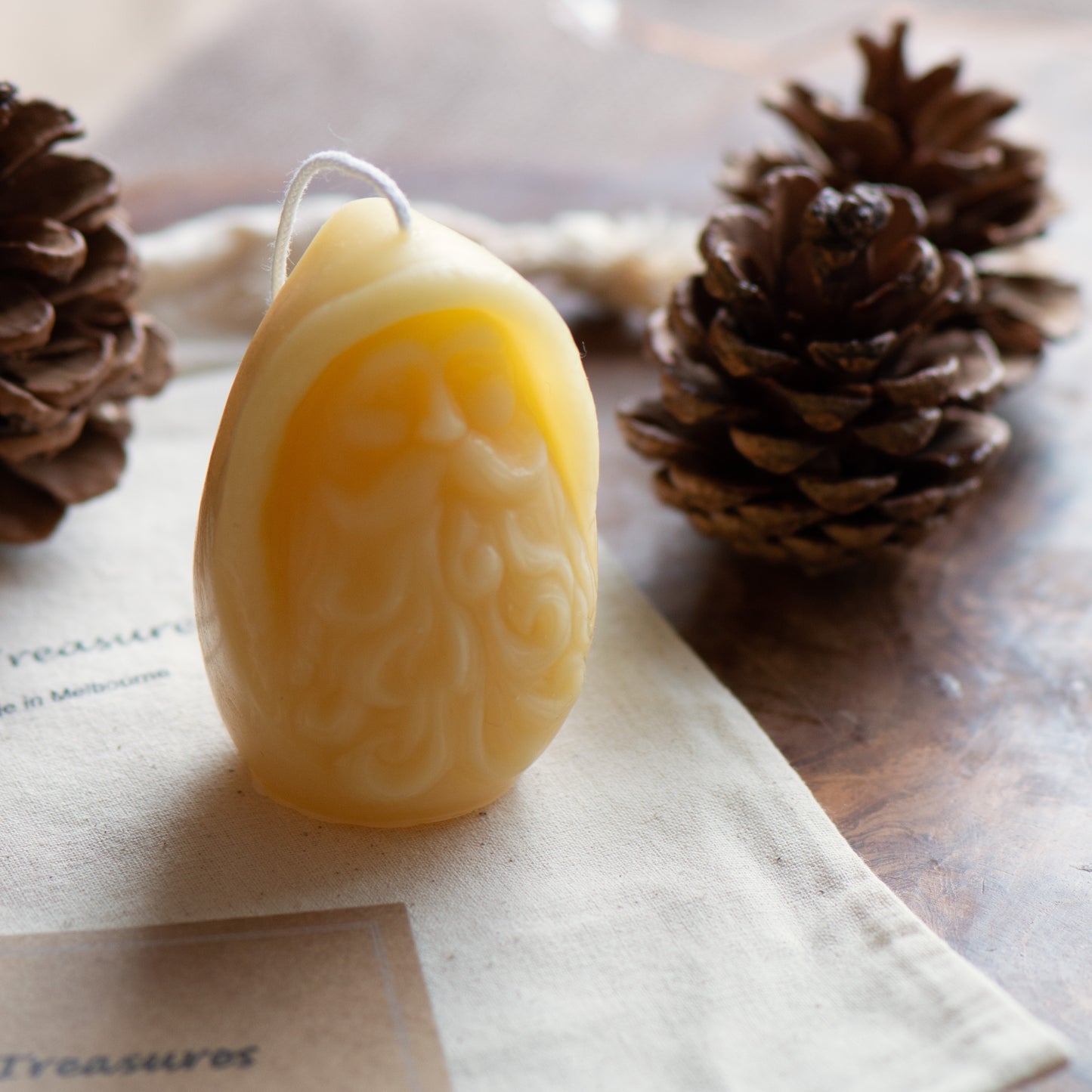 Winter Man Beeswax Candle