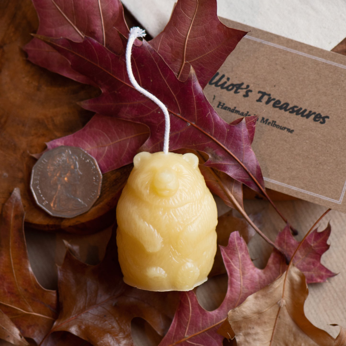 Woodland Bear Pure Beeswax Candle