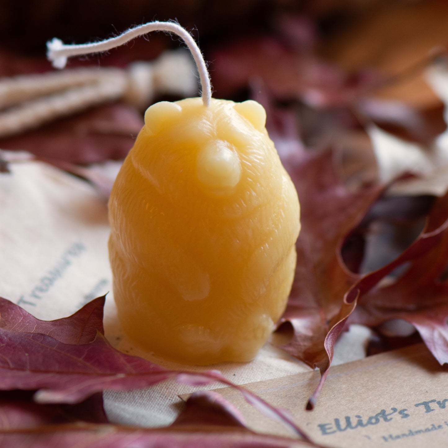 Woodland Bear Pure Beeswax Candle