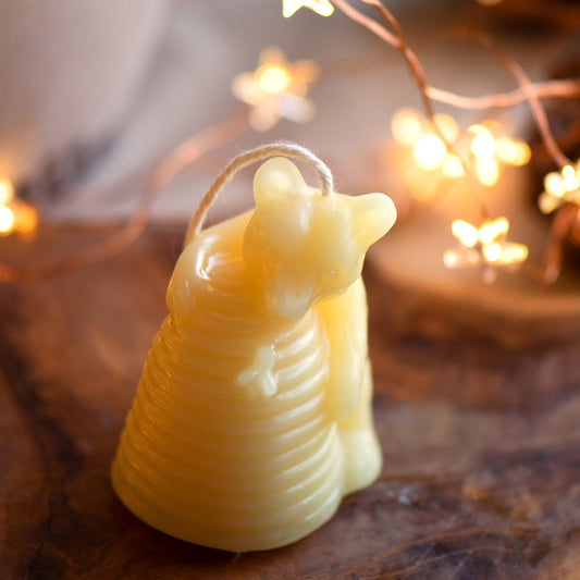 Bear and Hive Beeswax Candle