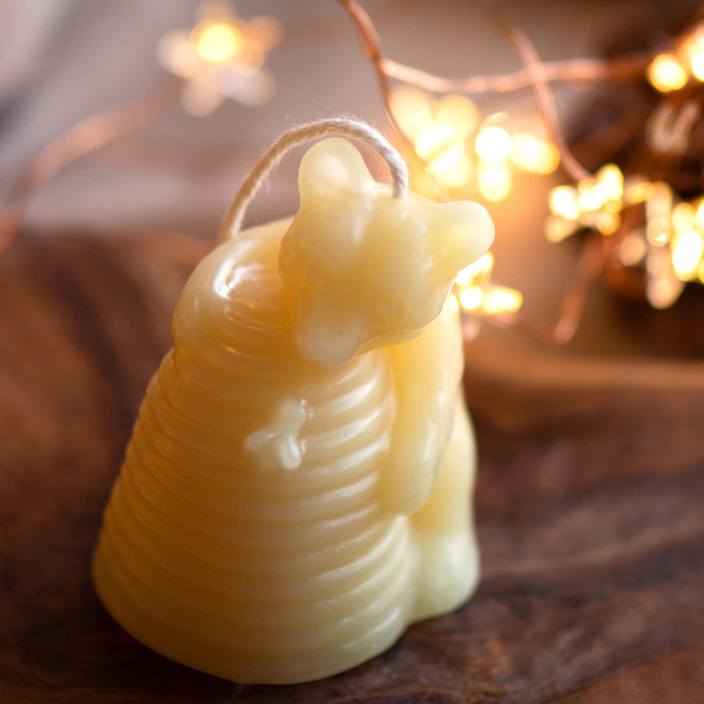 Bear and Hive Beeswax Candle