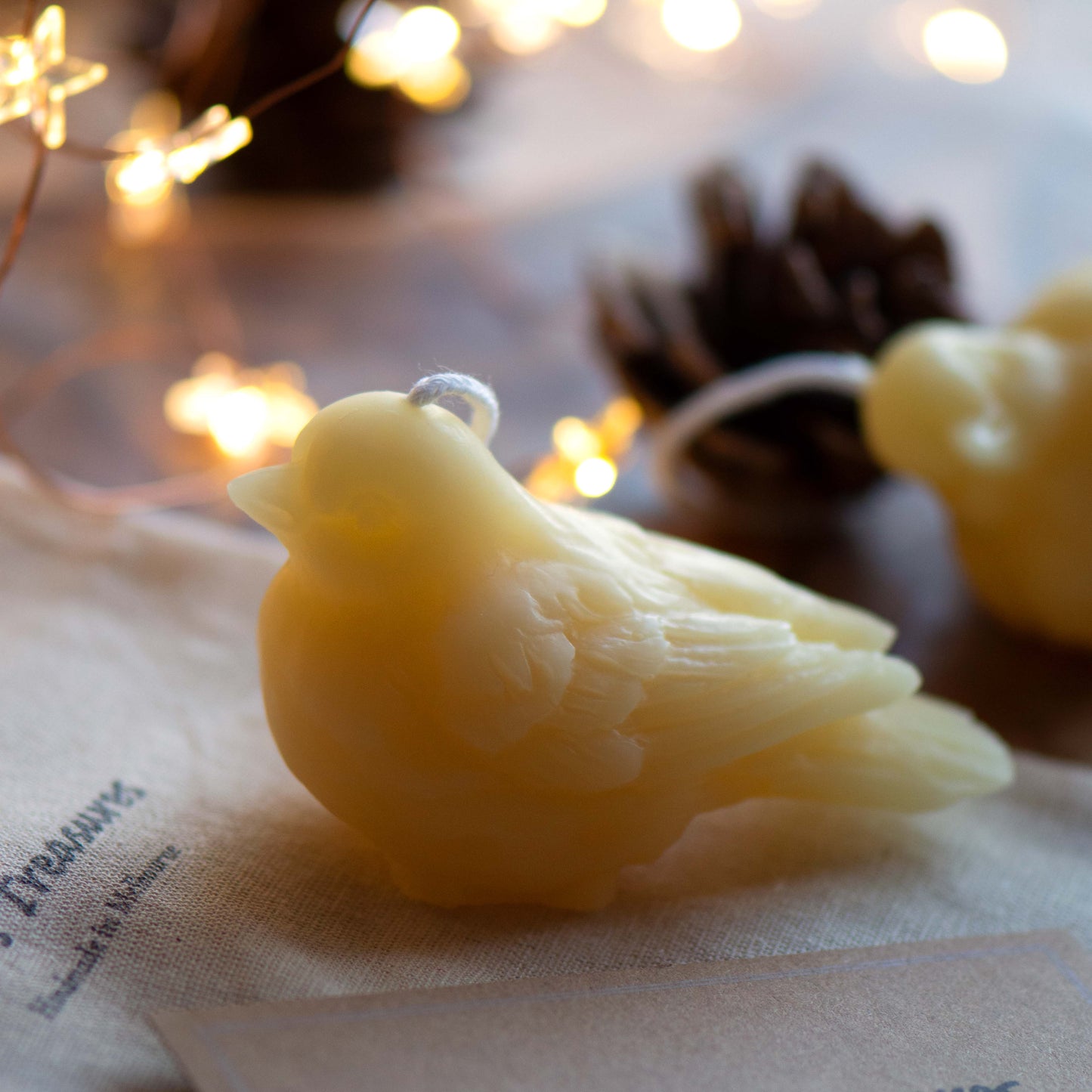 A Lovely Bird Beeswax Candle