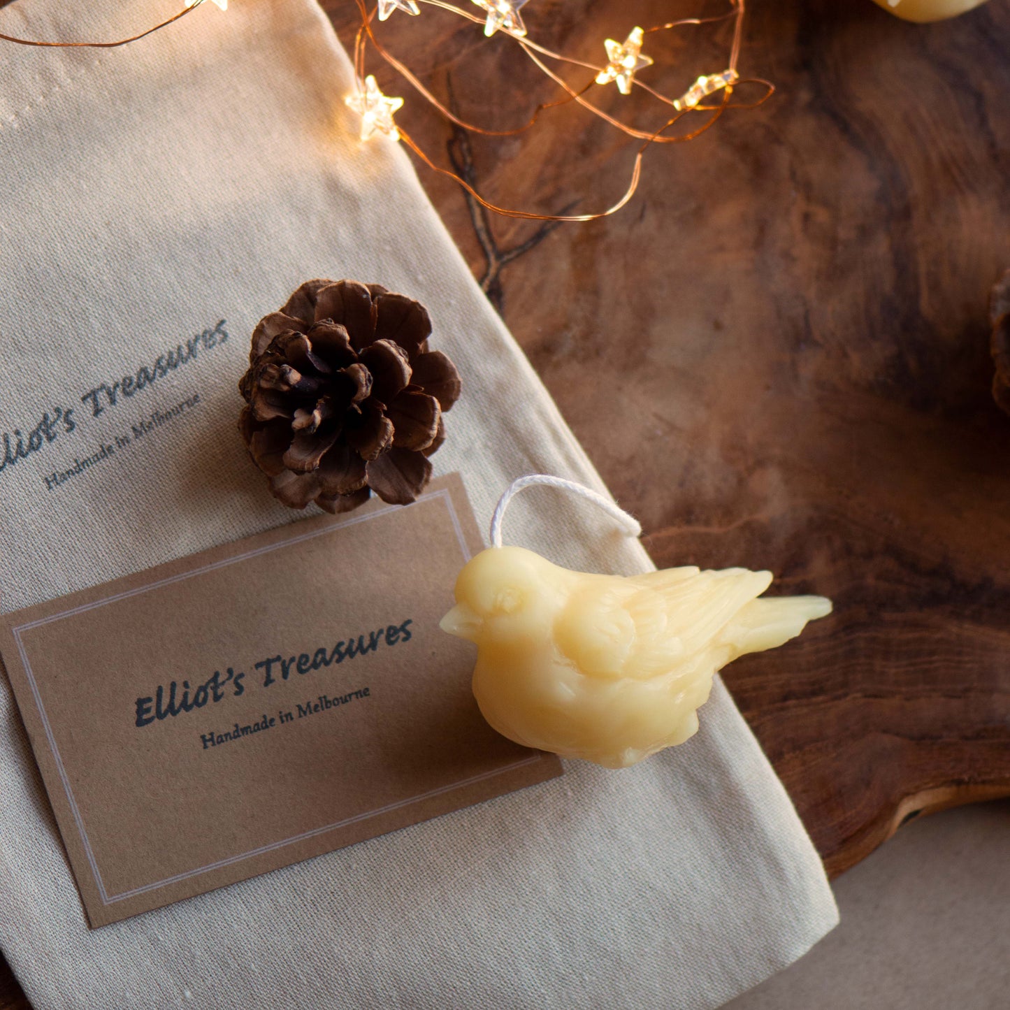 A Lovely Bird Beeswax Candle