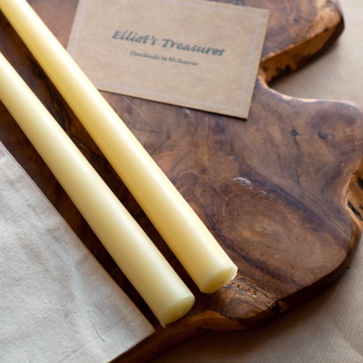 Narrow Tip Tapers - Pure Beeswax Candles