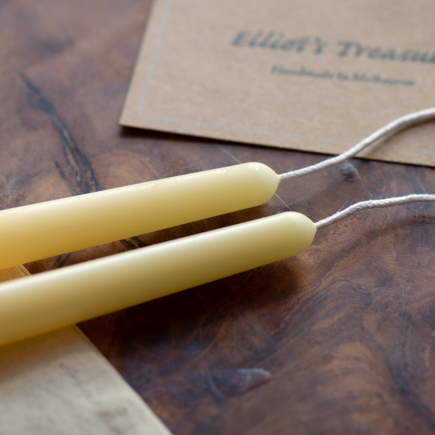 Narrow Tip Tapers - Pure Beeswax Candles