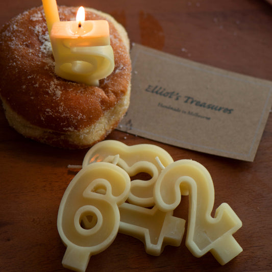 Beeswax Birthday Number Candles