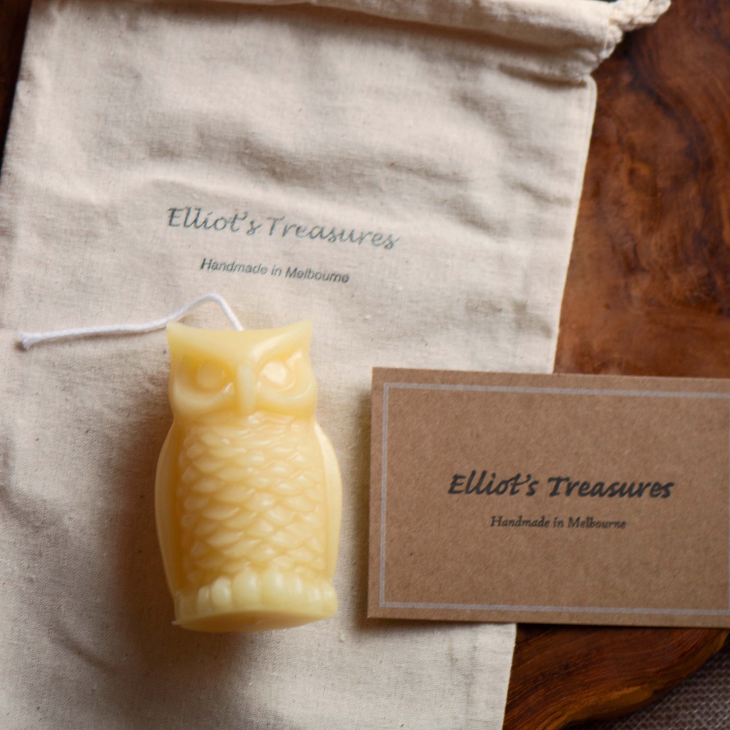 Owl Pure Beeswax Candle