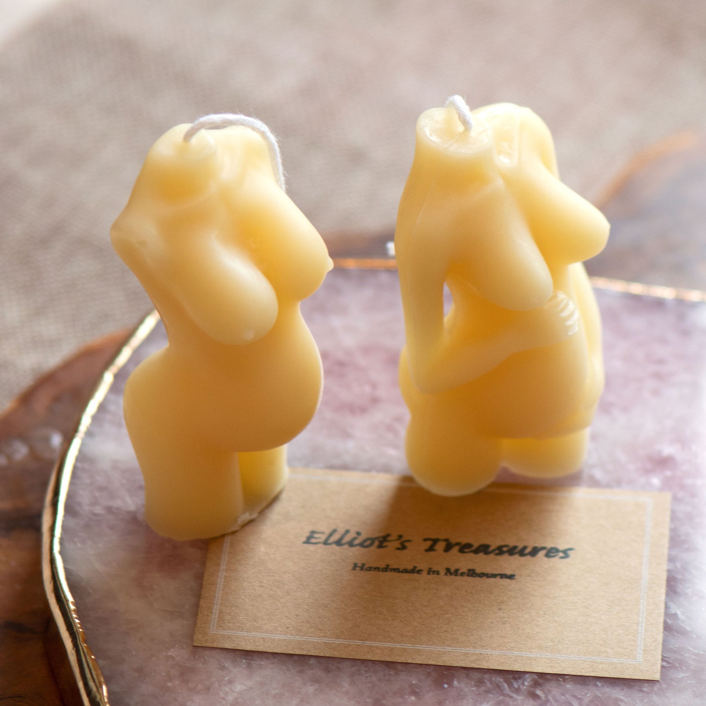 Pregnant Mama (Small) - Pure Beeswax Candle