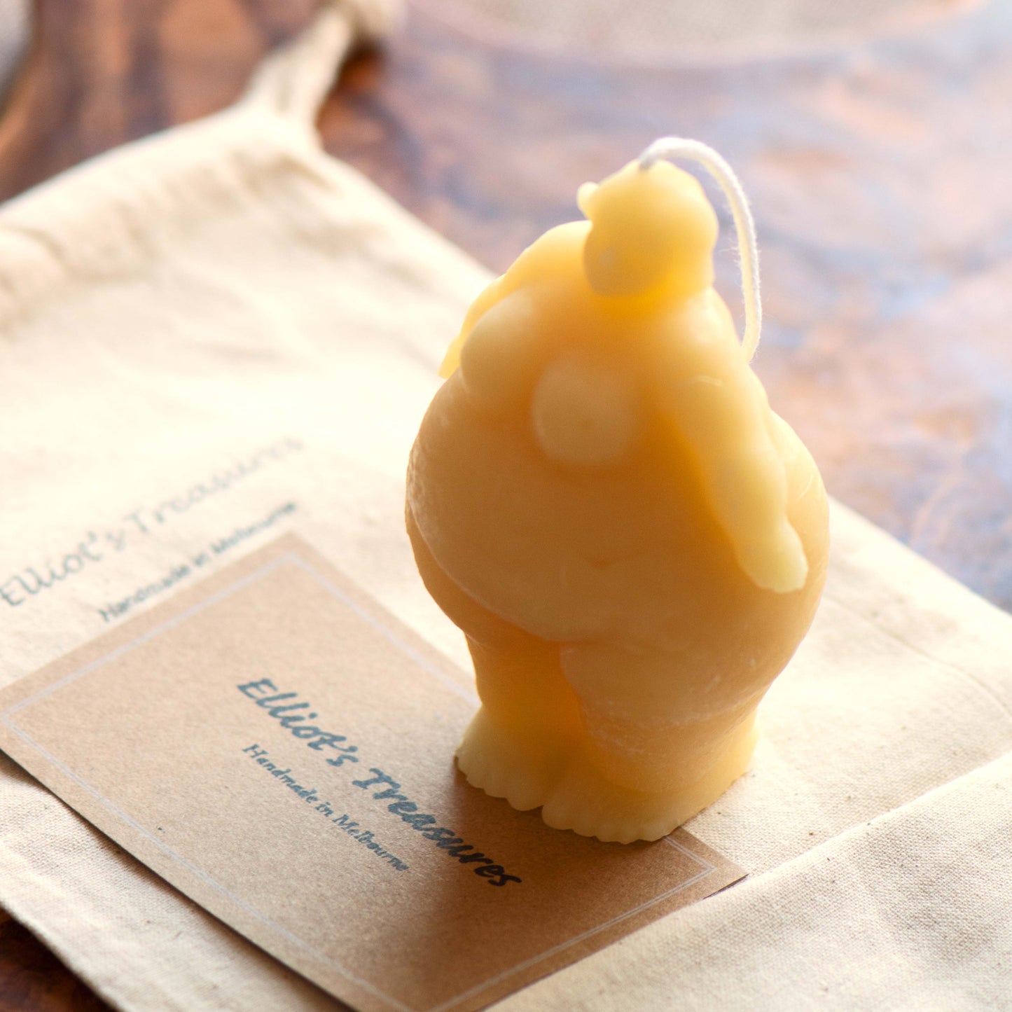 Sitting and Standing Pure Beeswax Candles