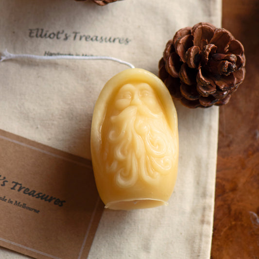 Winter Man Beeswax Candle